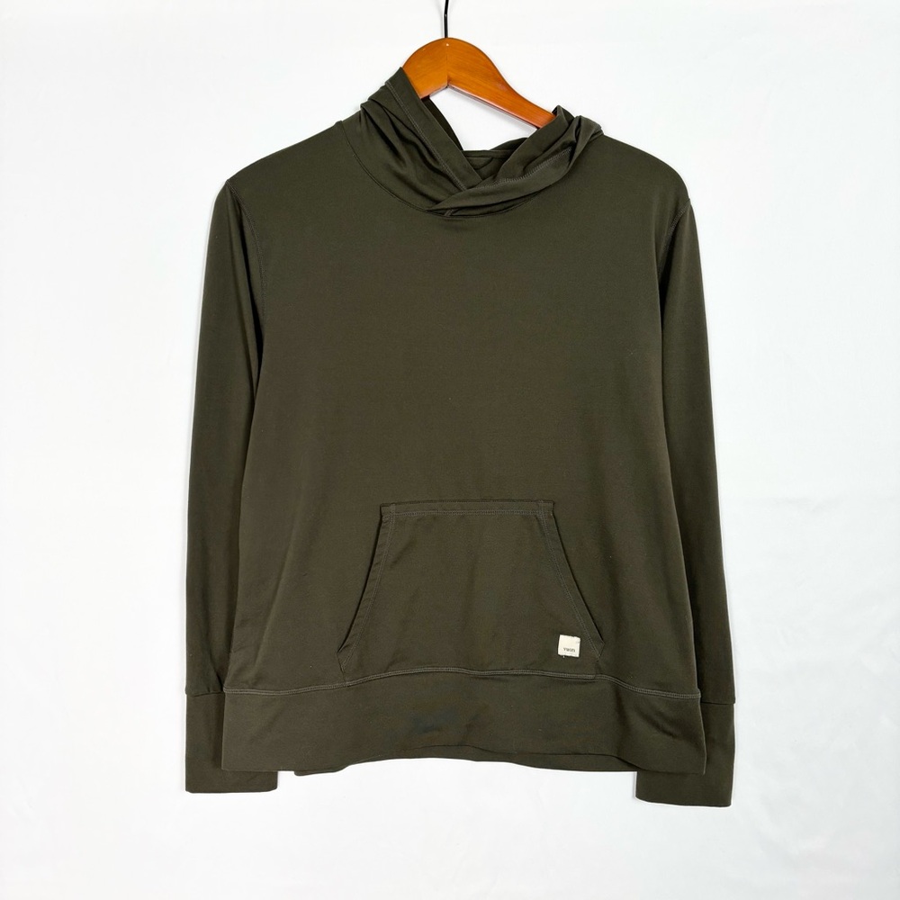 Olive Green Women's Hooded Pullover Top